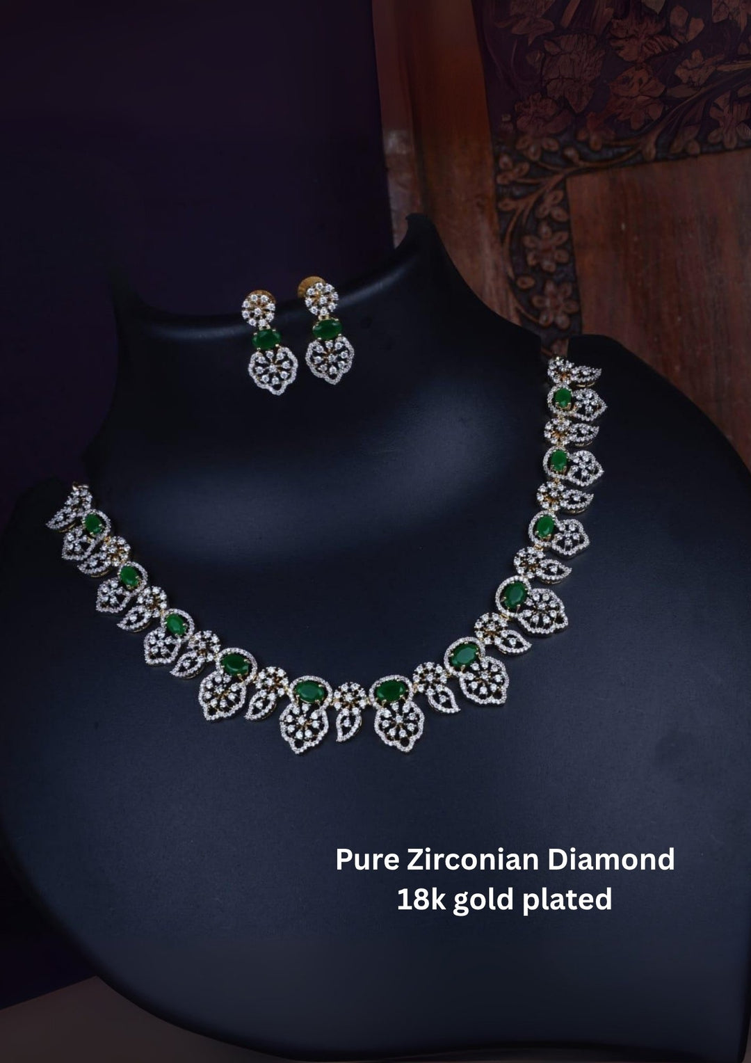Pure Zirconian Diamond Necklace with Earrings c1012020
