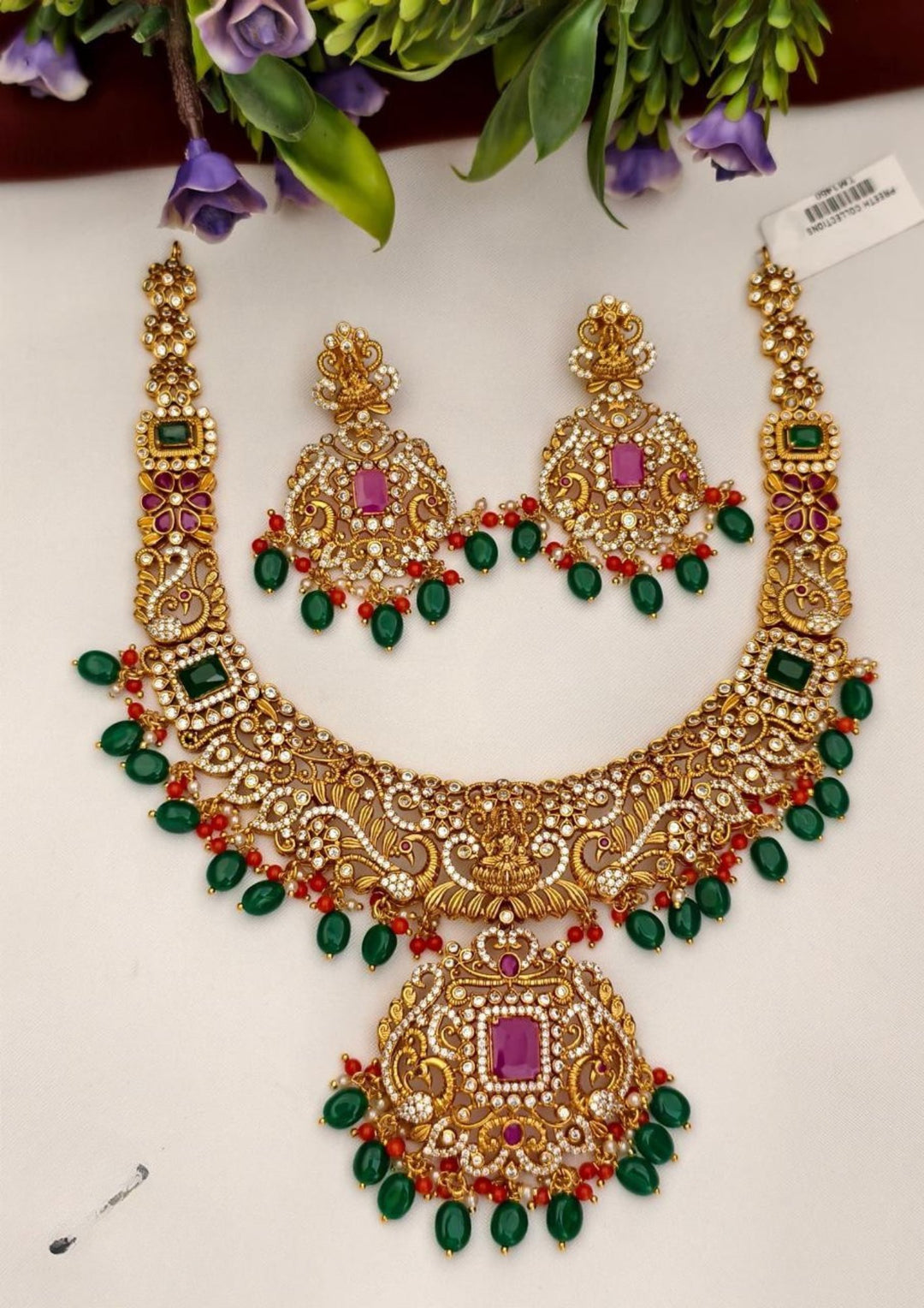 Kundan Necklace With Earrings s 340003