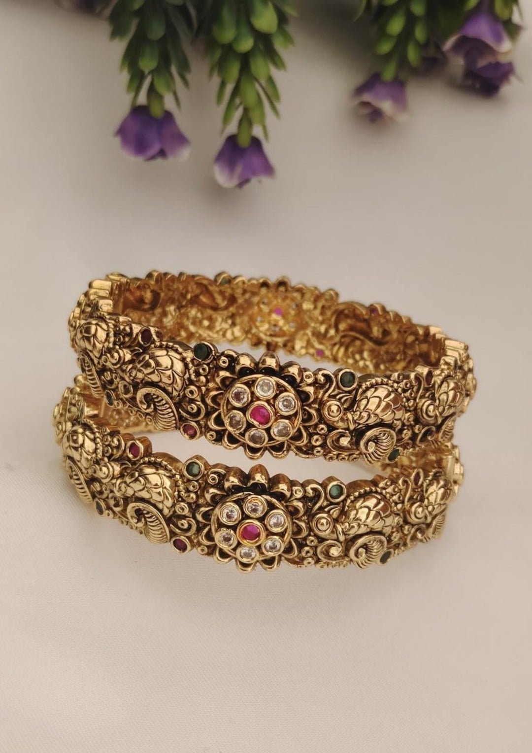 Kundan Bangles ( set of 2 ) s170031