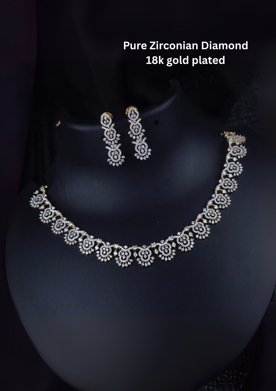 Pure Zirconian Diamond Necklace with Earrings c1013020