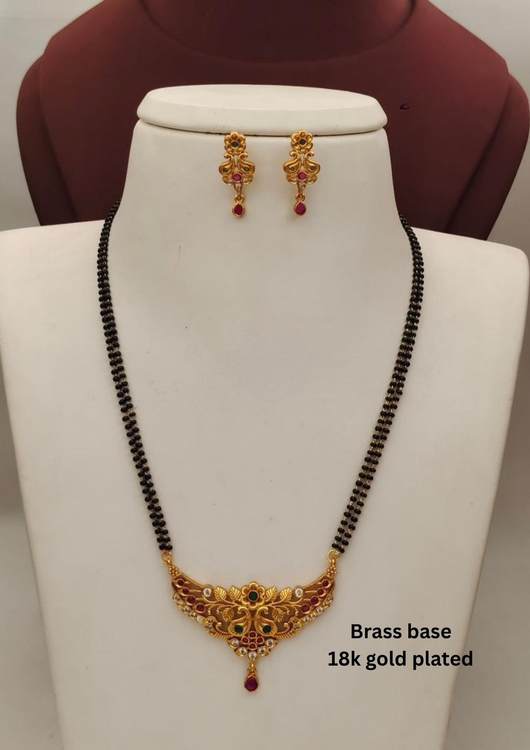 Kundan  Mangalsutra with Earrings s99057