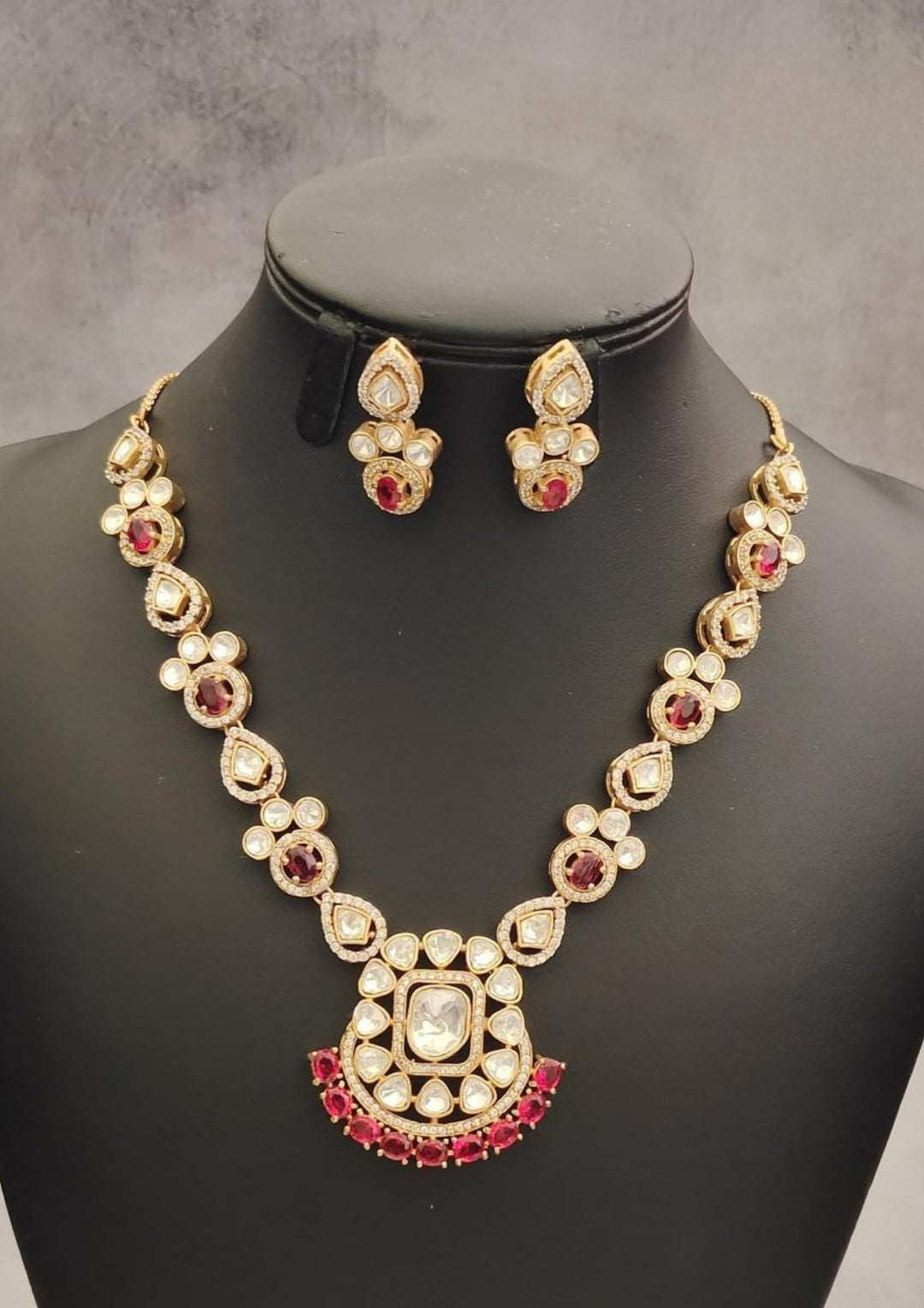 Pure Zirconian Diamond  Necklace with Earrings s340003