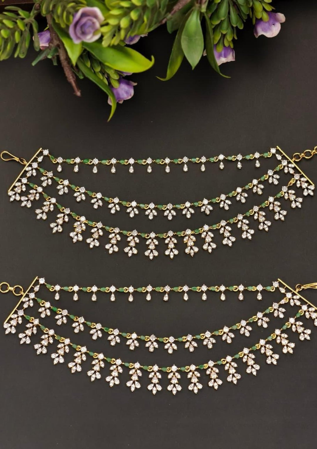 Pure Zirconian Diamond Earchains s340003