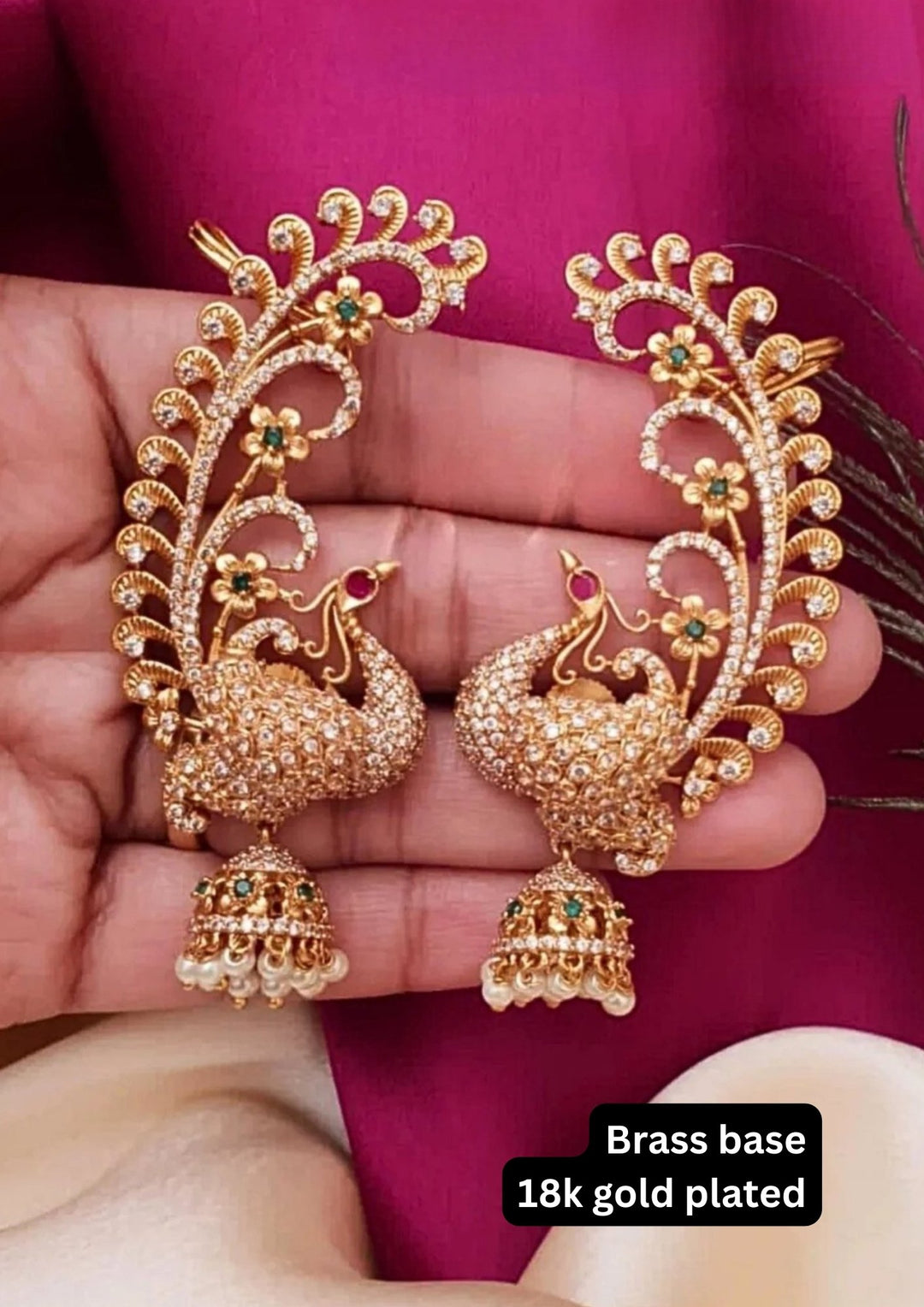 Kundan Brass Base  Earrings g10850