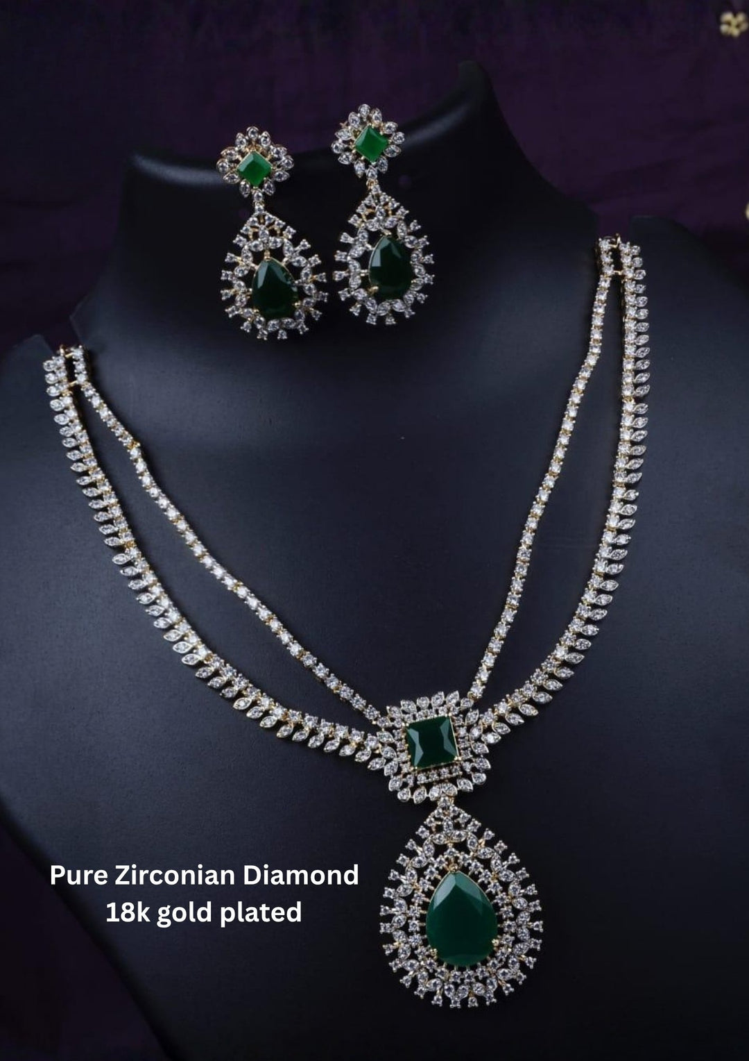 Pure Zirconian Diamond Necklace with Earrings c1017020