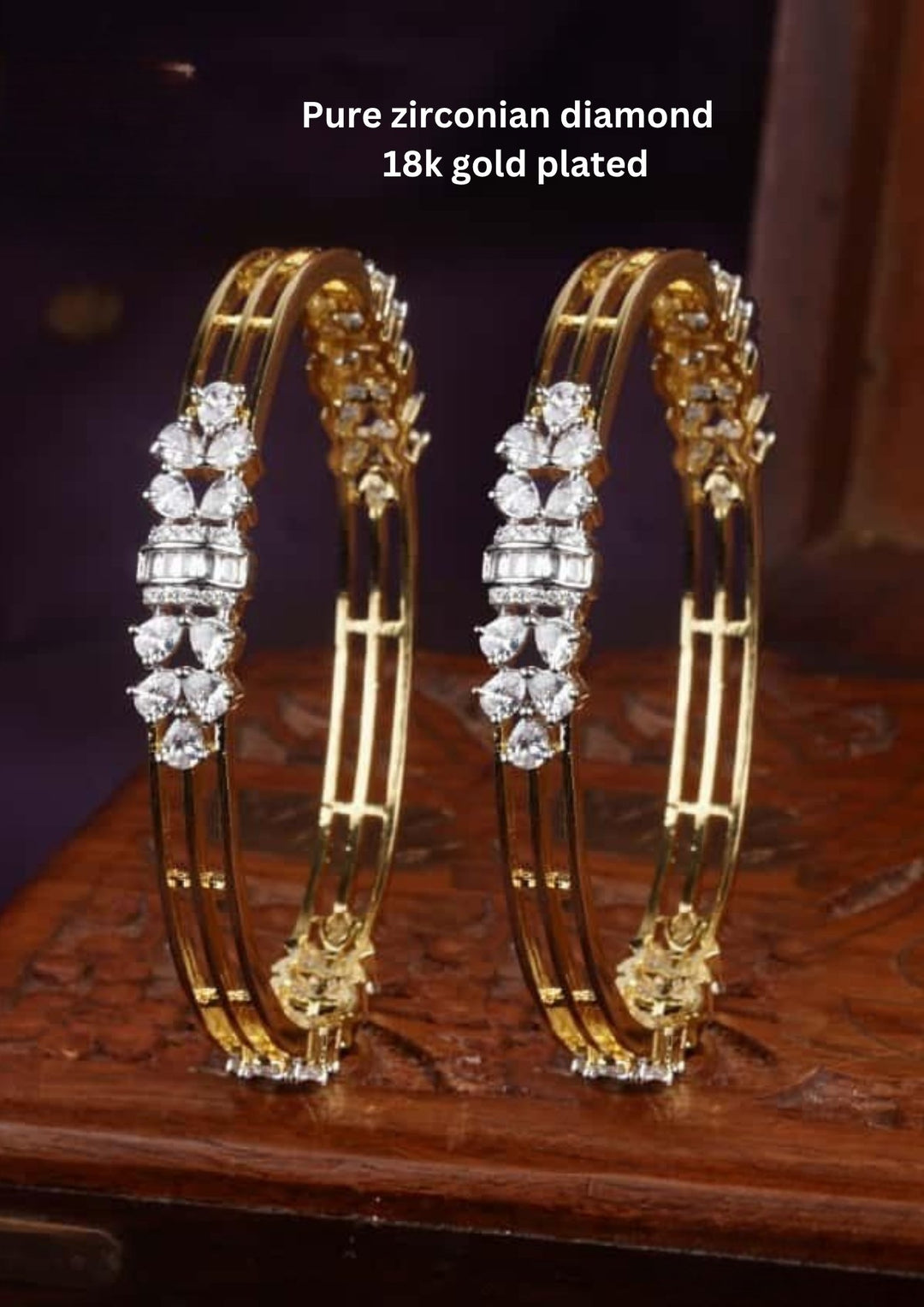 Pure Zirconian Diamond Bangles (set of 2) c106020