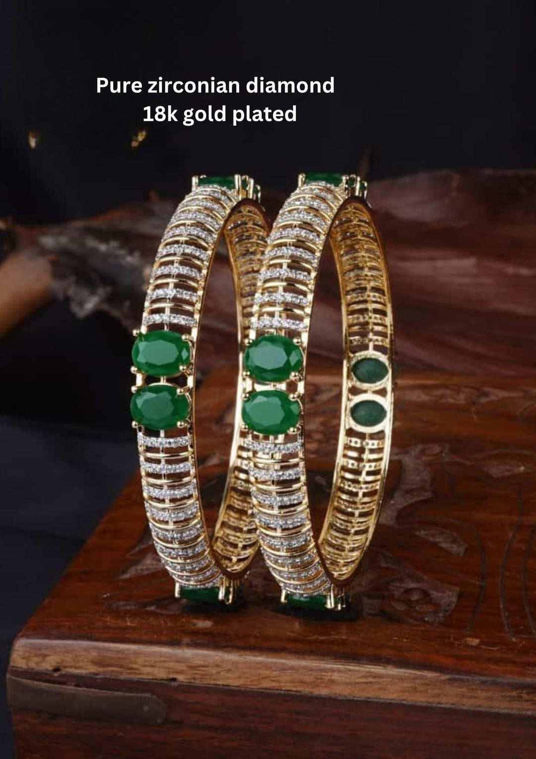 Pure Zirconian Diamond Bangles (set of 2) c108520