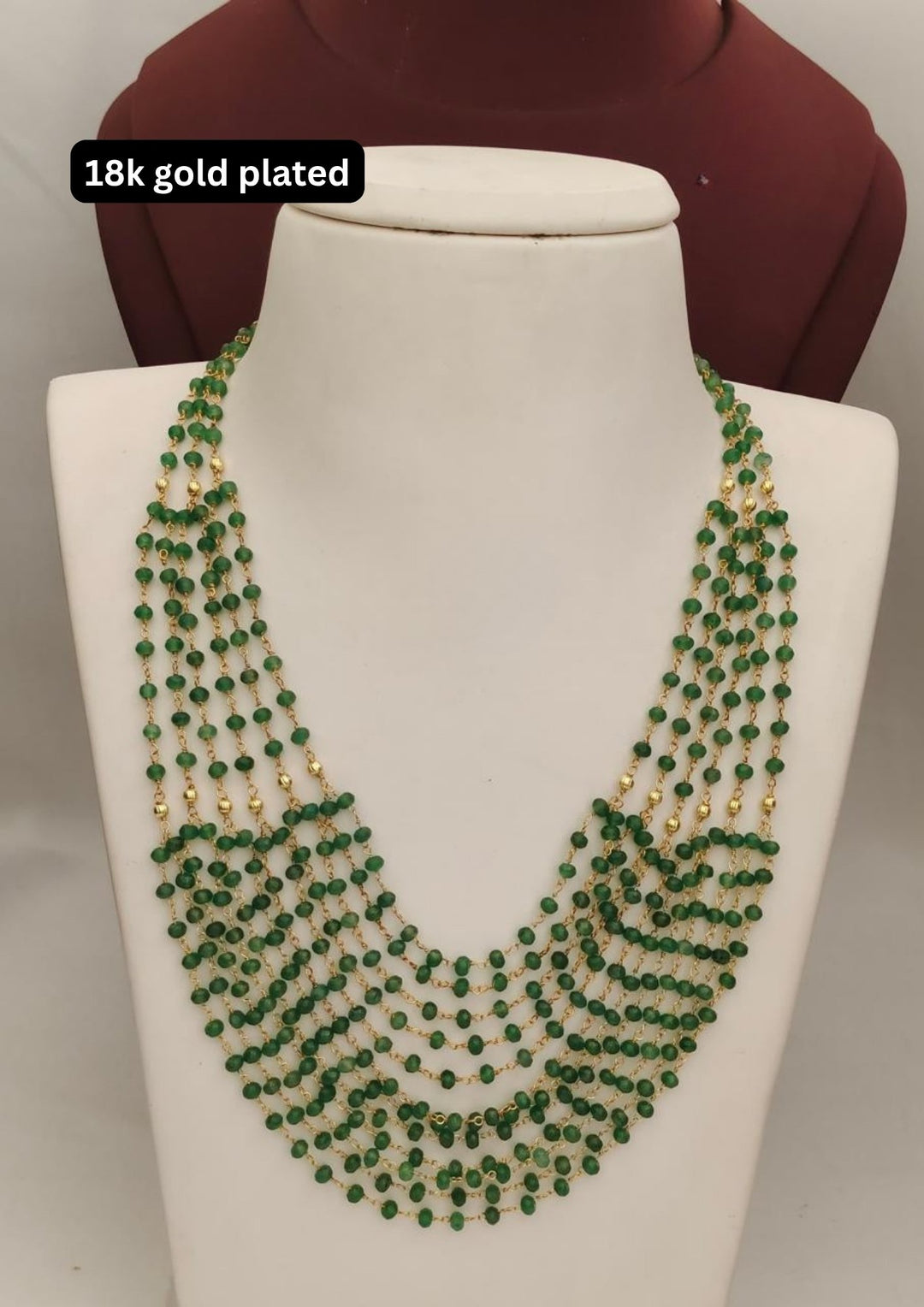 Kundan & Beads Necklace with Earrings S190051