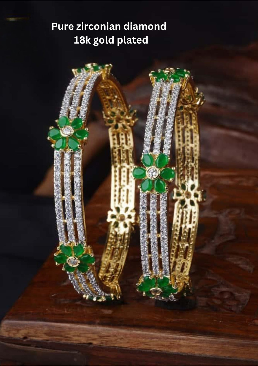 Pure Zirconian Diamond Bangles (set of 2) c108020