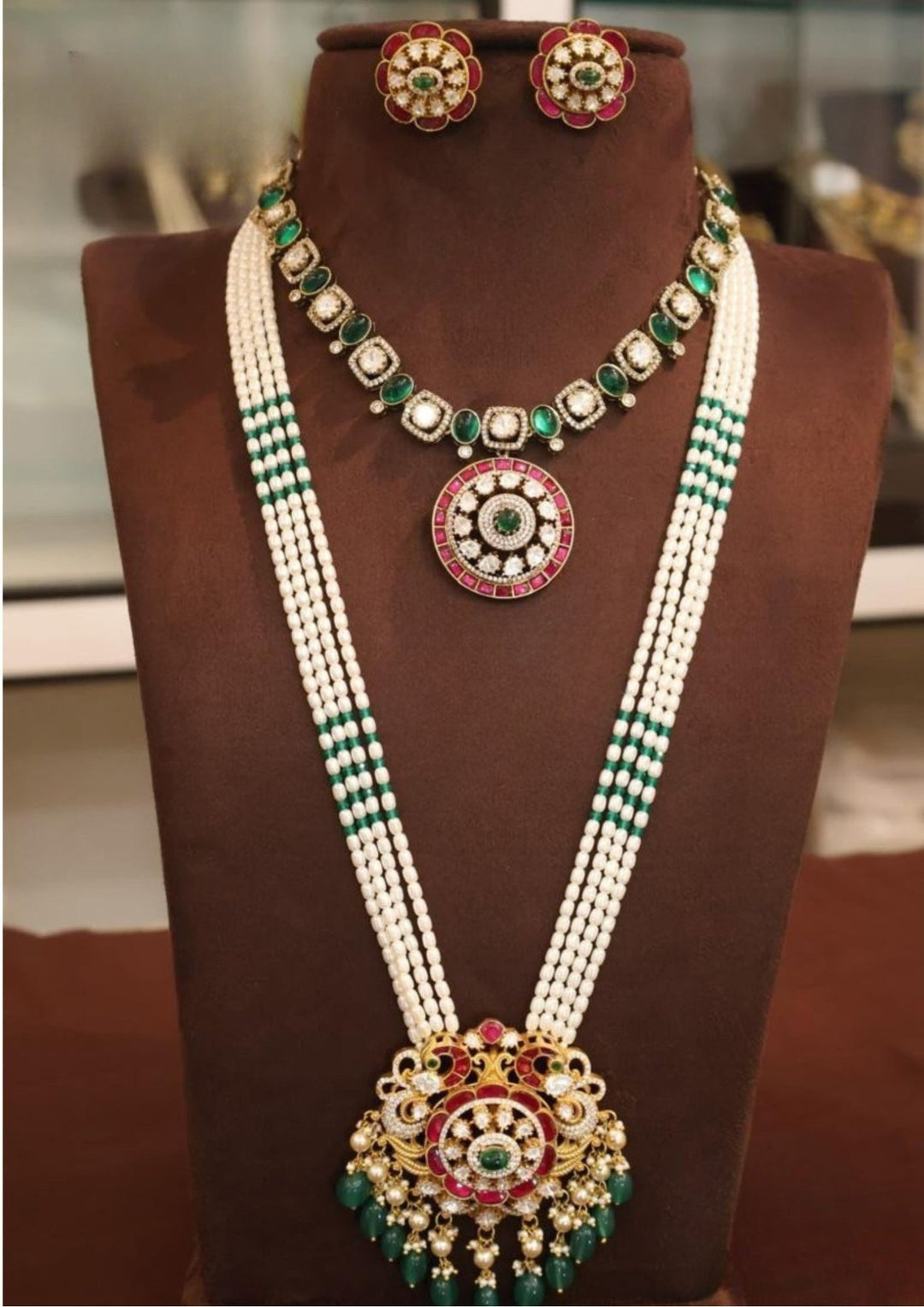 Jadau Kundan   Necklace With Earrings s 850008