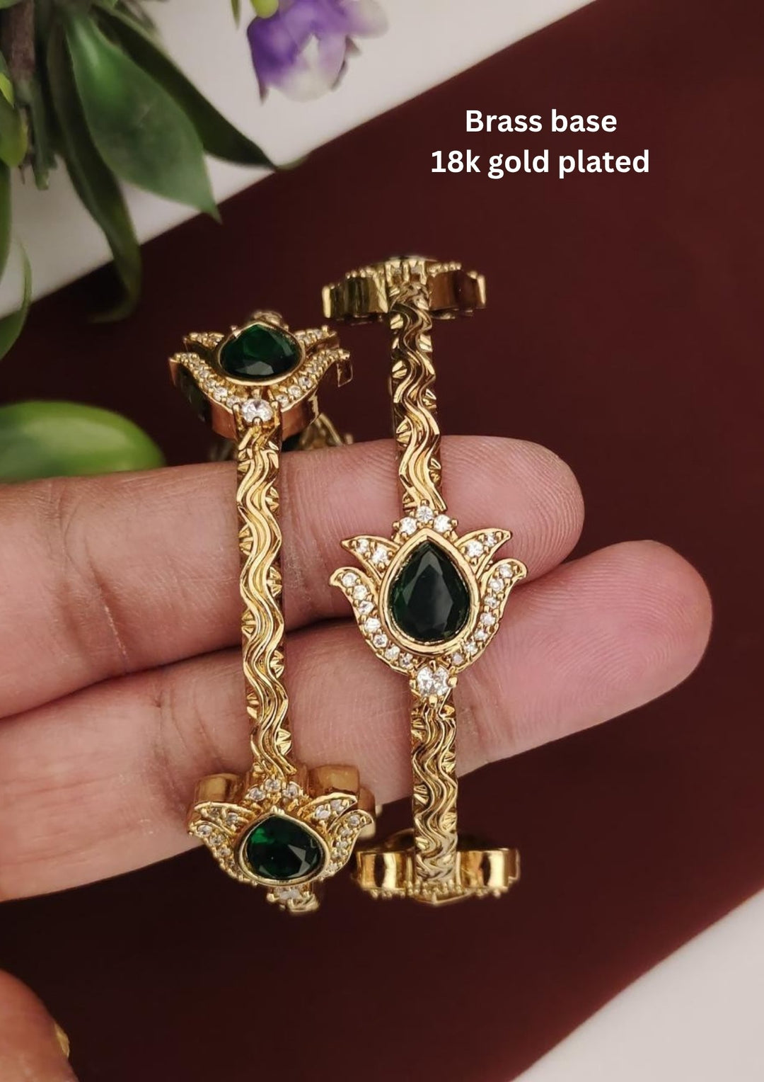 Kundan Bangles ( set of 2 ) s75055