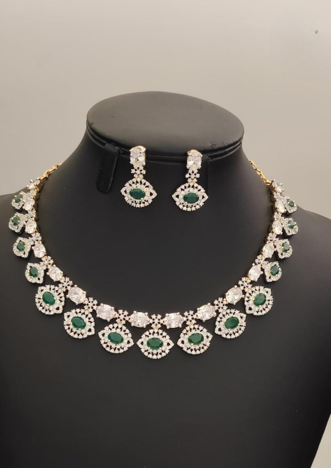 Pure Zirconian Diamond Necklace with Earrings s 230091