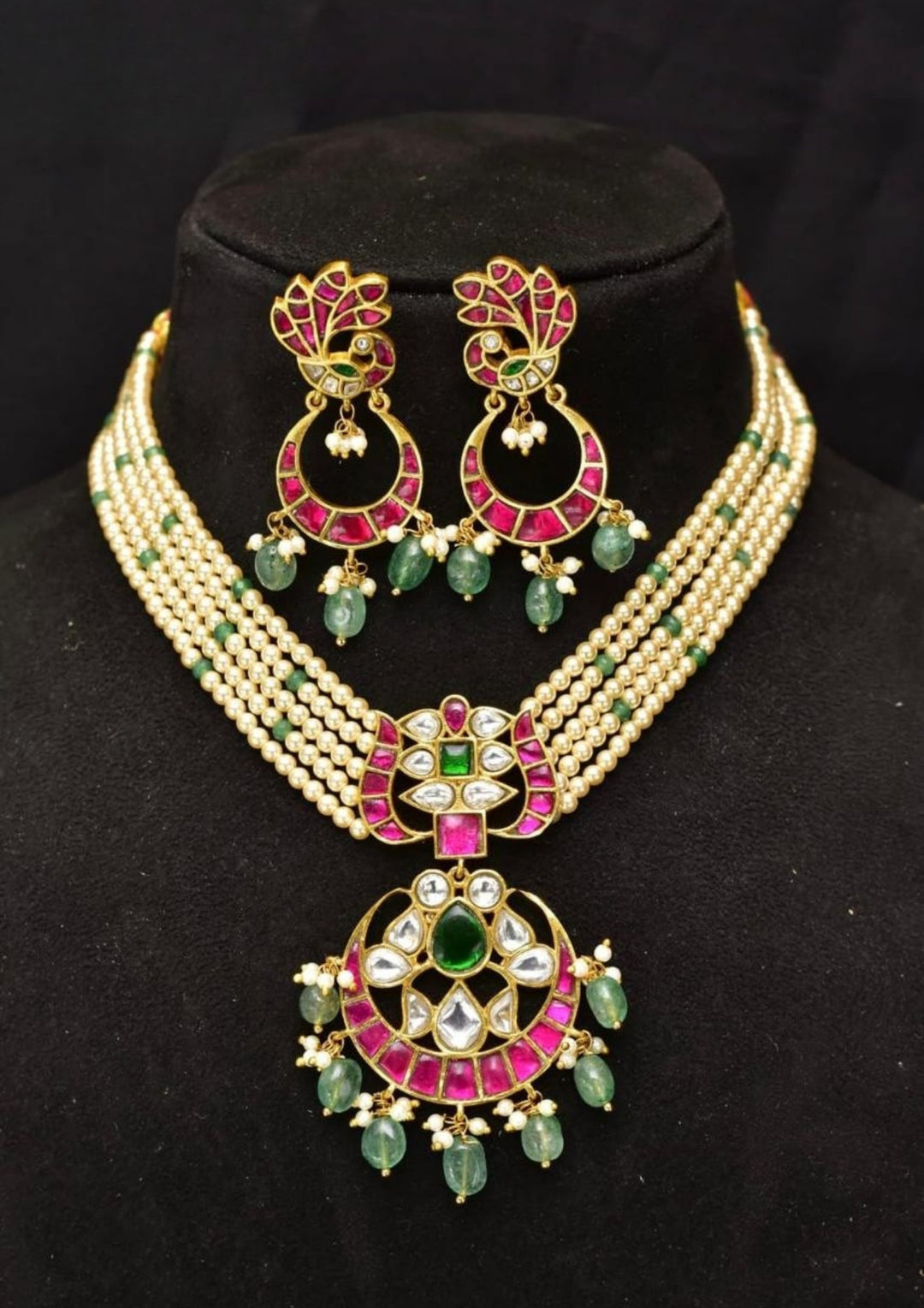 Jadau Kundan Necklace with Earrings yle600