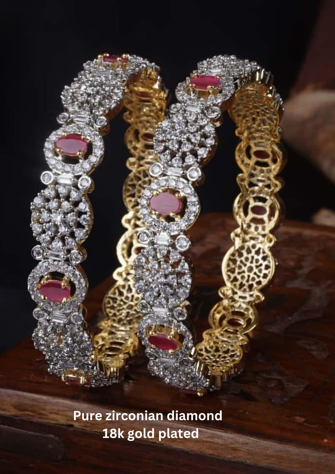 Pure Zirconian Diamond Bangles (set of 2) c1010020