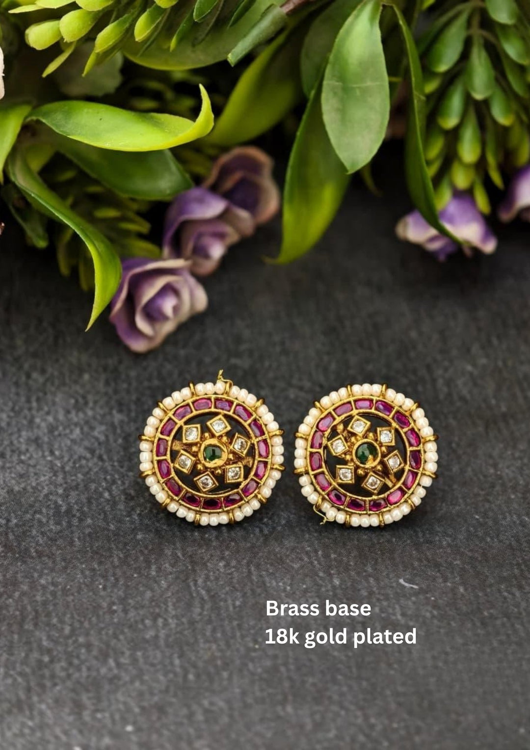 Kundan Studs s70054