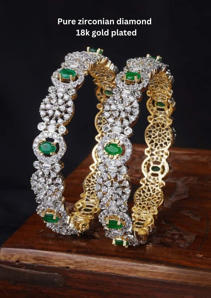 Pure Zirconian Diamond Bangles (set of 2) c1010020