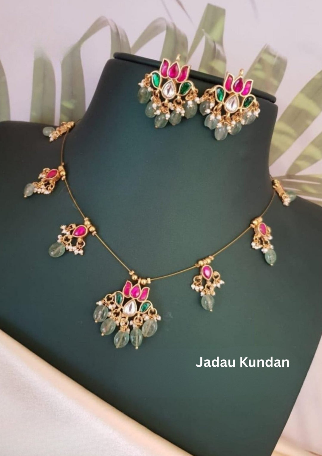Jadau Kundan Necklace with Earrings g 10999