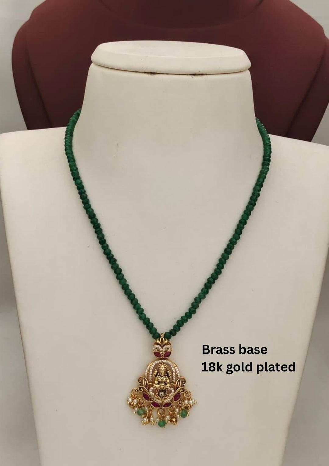 Kundan & Beads Temple Necklace s90056
