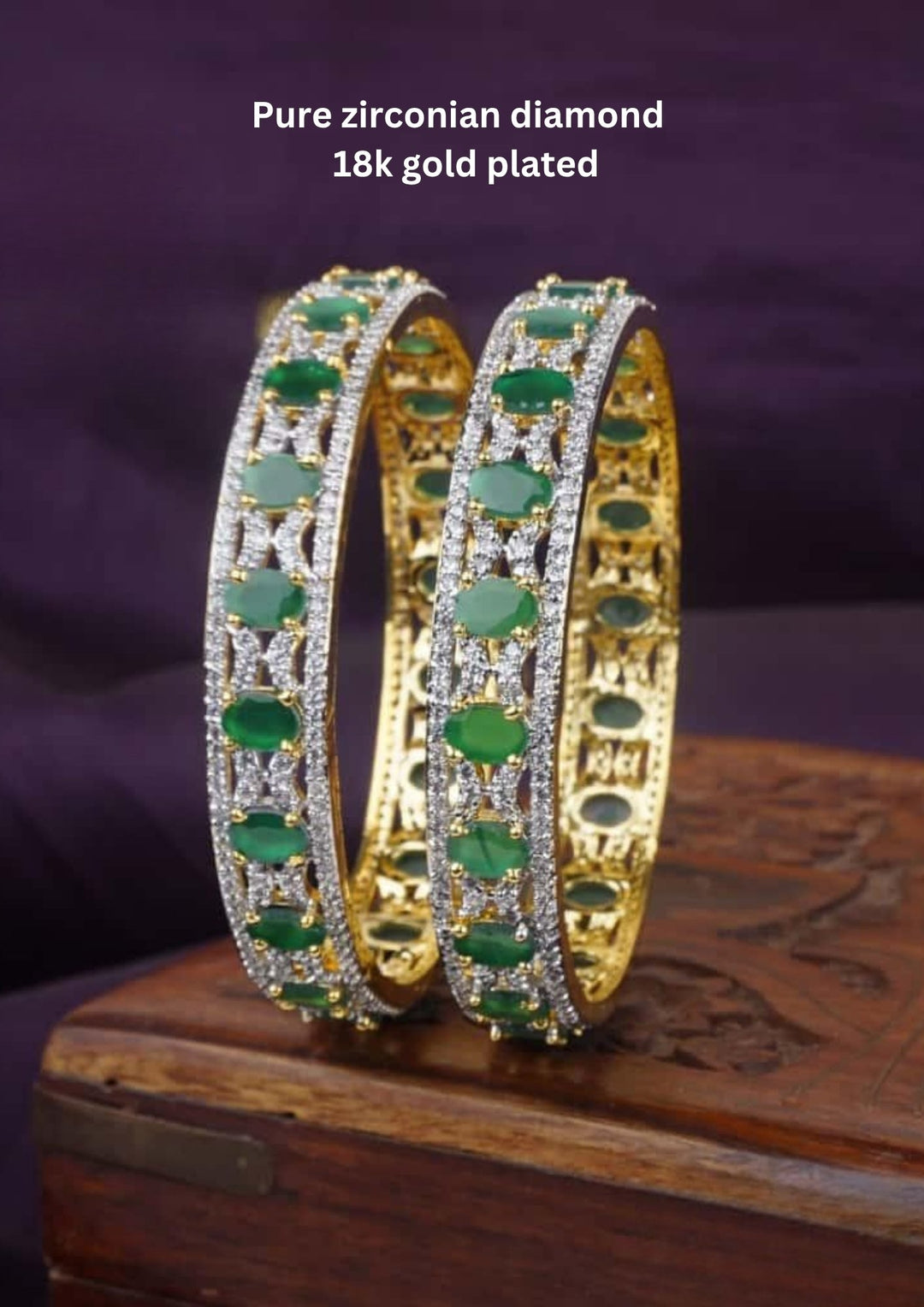 Pure Zirconian Diamond Bangles (set of 2) c1010520