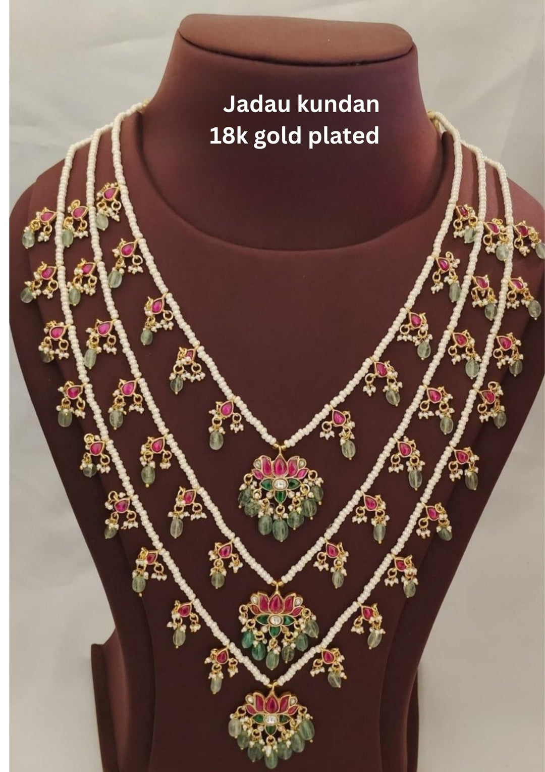 Jadau Kundan and beads necklace s570035