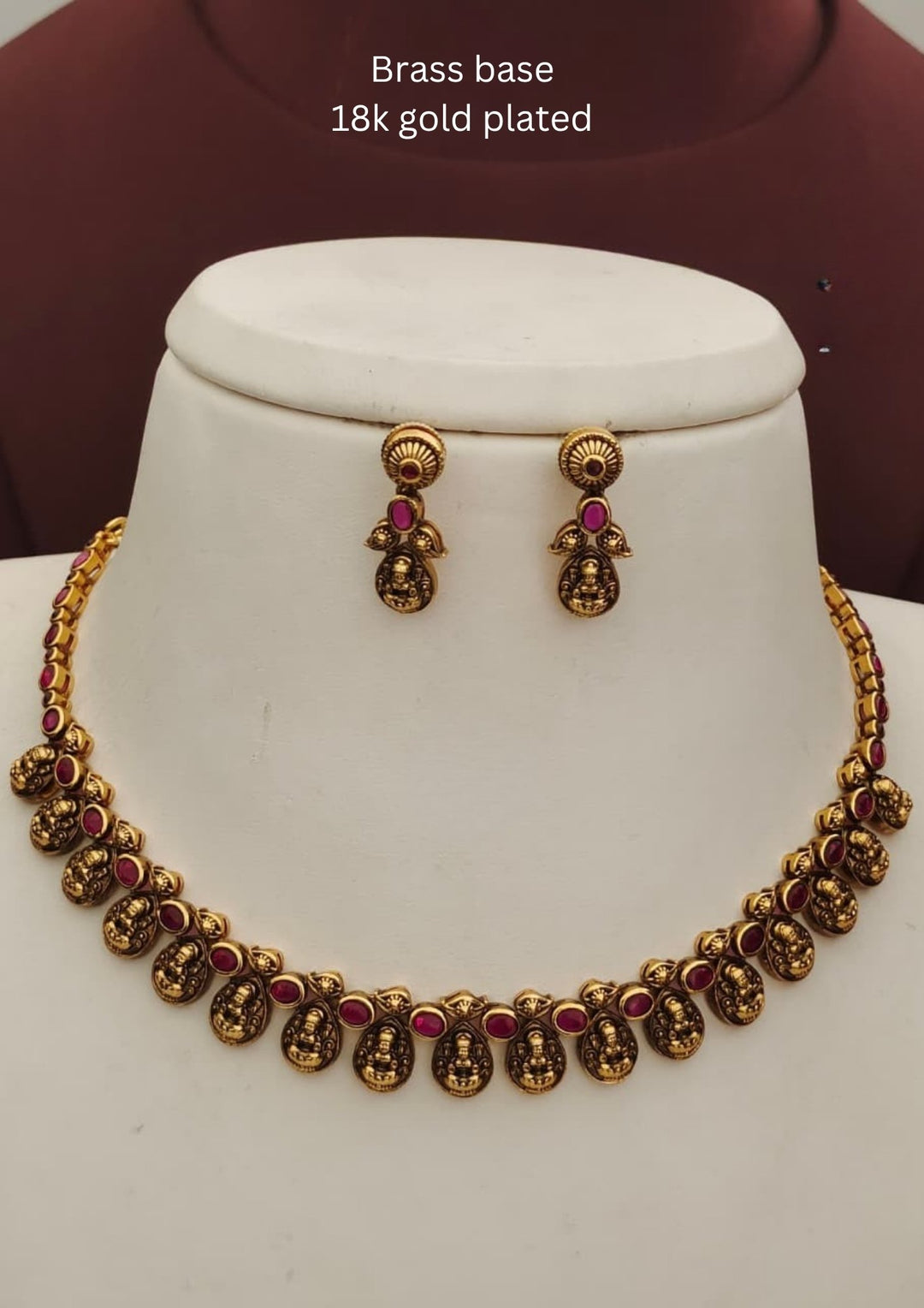 Kundan Necklace Set with Earrings s99007