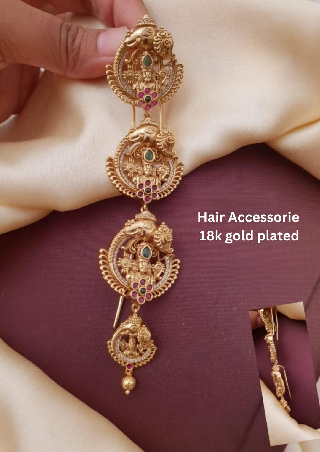 Kundan Temple Hair accessories g10780