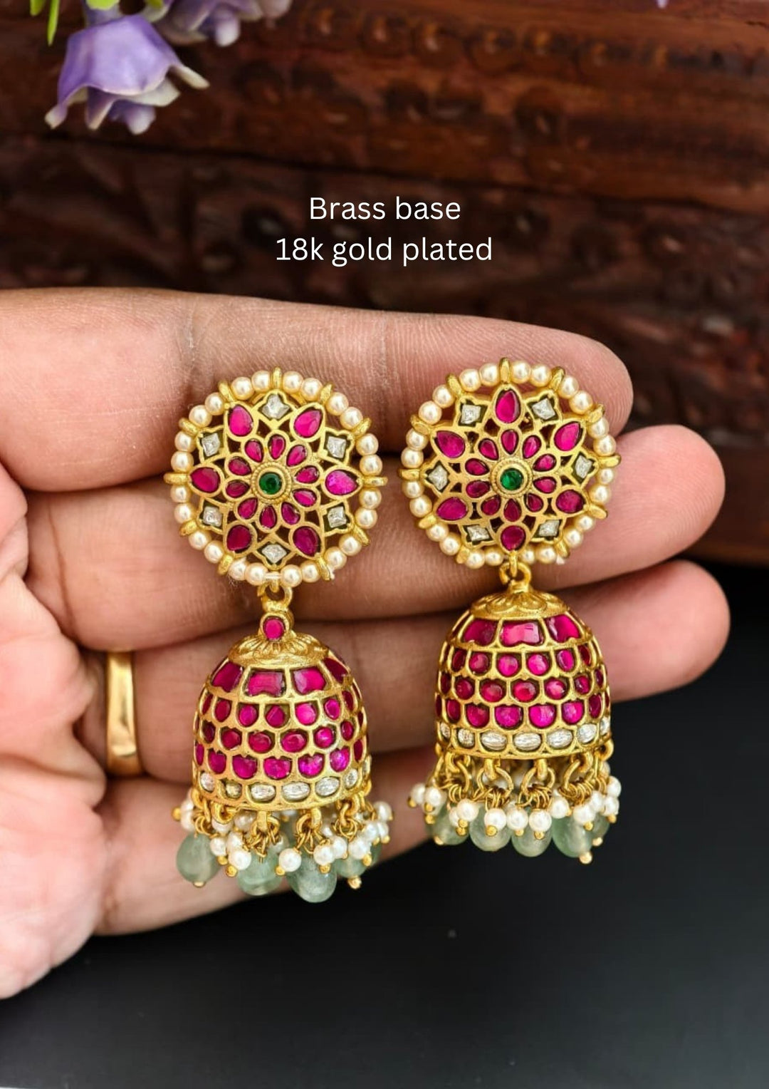 Kundan Jhumkas s360023