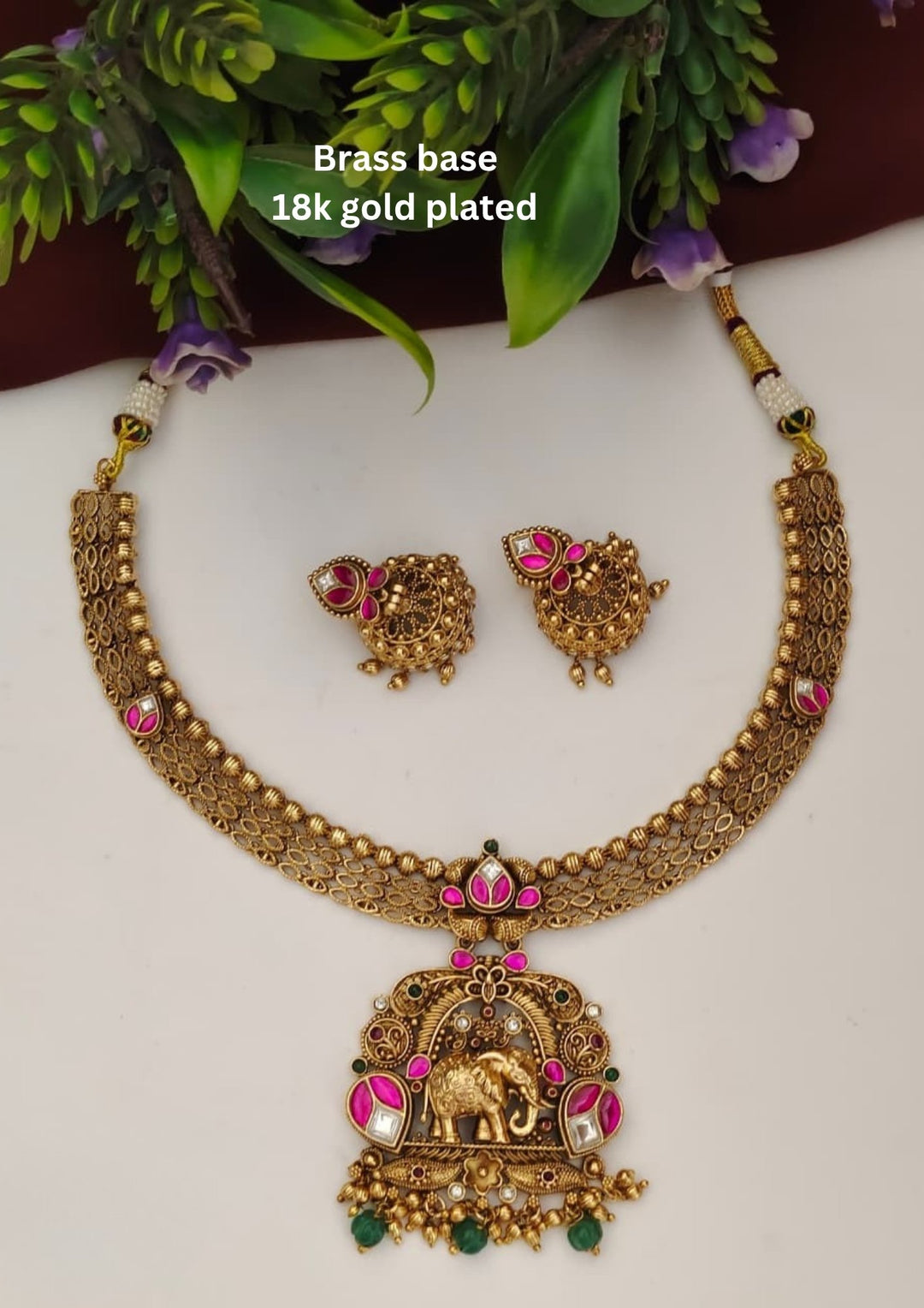 Kundan Necklace with Earrings s360023