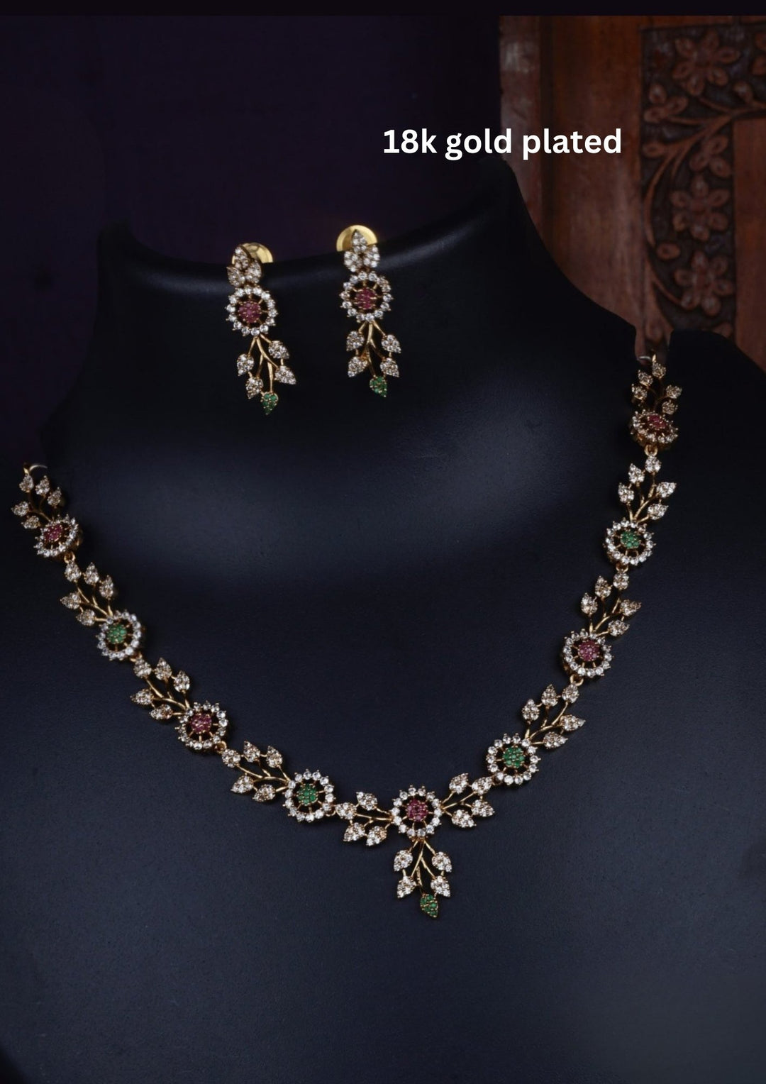 Kundan Necklace with Earrings c 106020