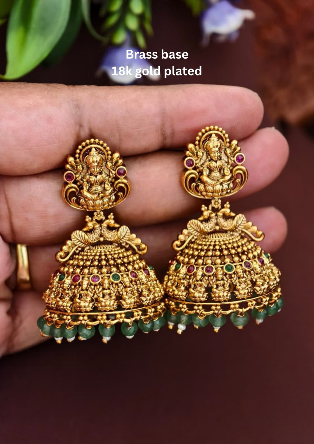 kundan Temple Jhumkas s170031