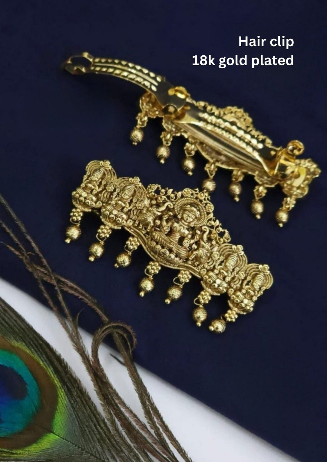 Nakshi Kundan 2 inch Hair Clip lp44