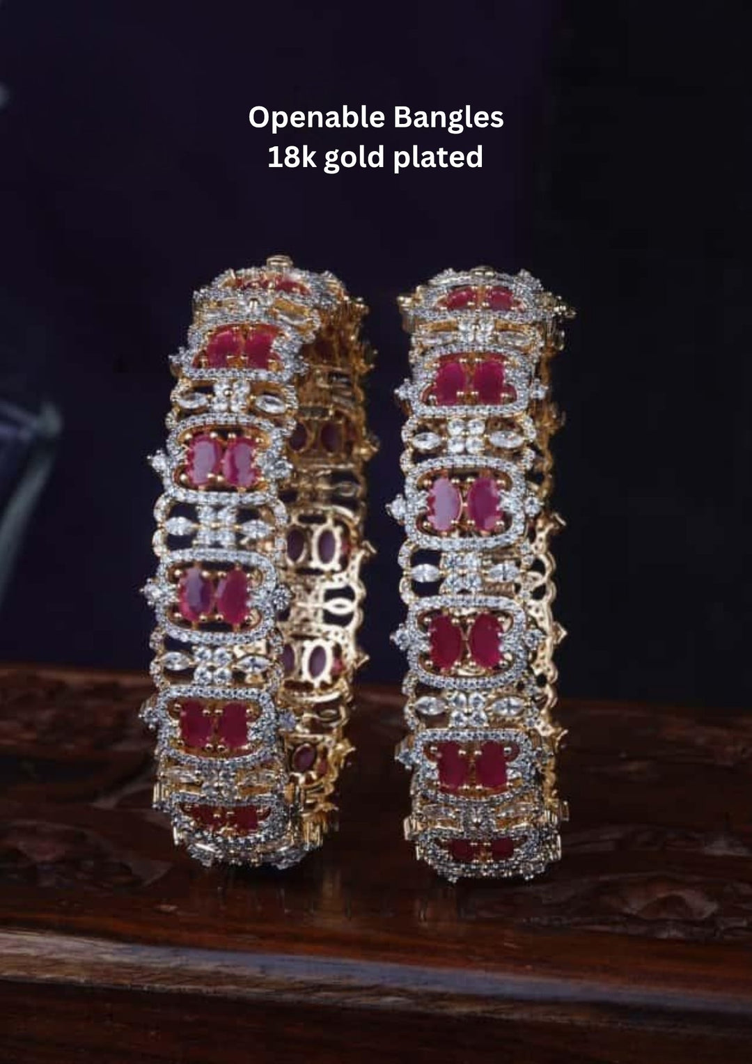 Pure Zirconian Diamond Openable Bangles (set of 2)  1017020