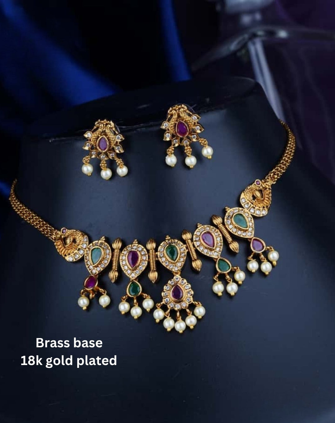 Kundan Necklace with Earrings  c105020