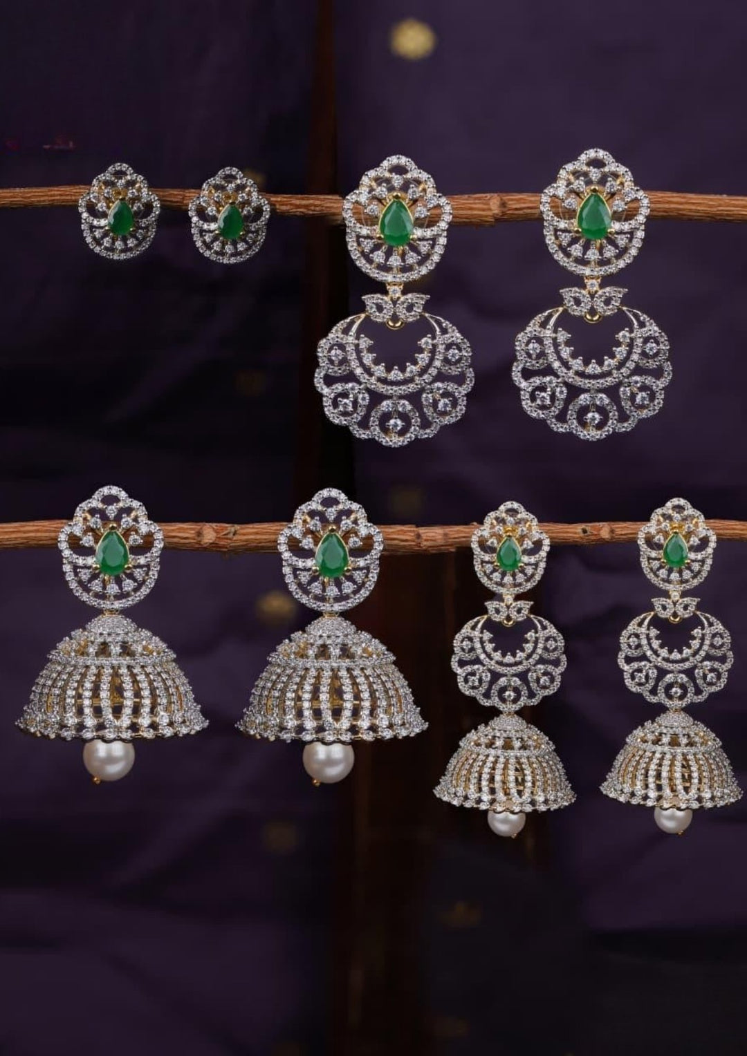 Pure Zirconian Diamond 4 in 1 Earrings c1010020