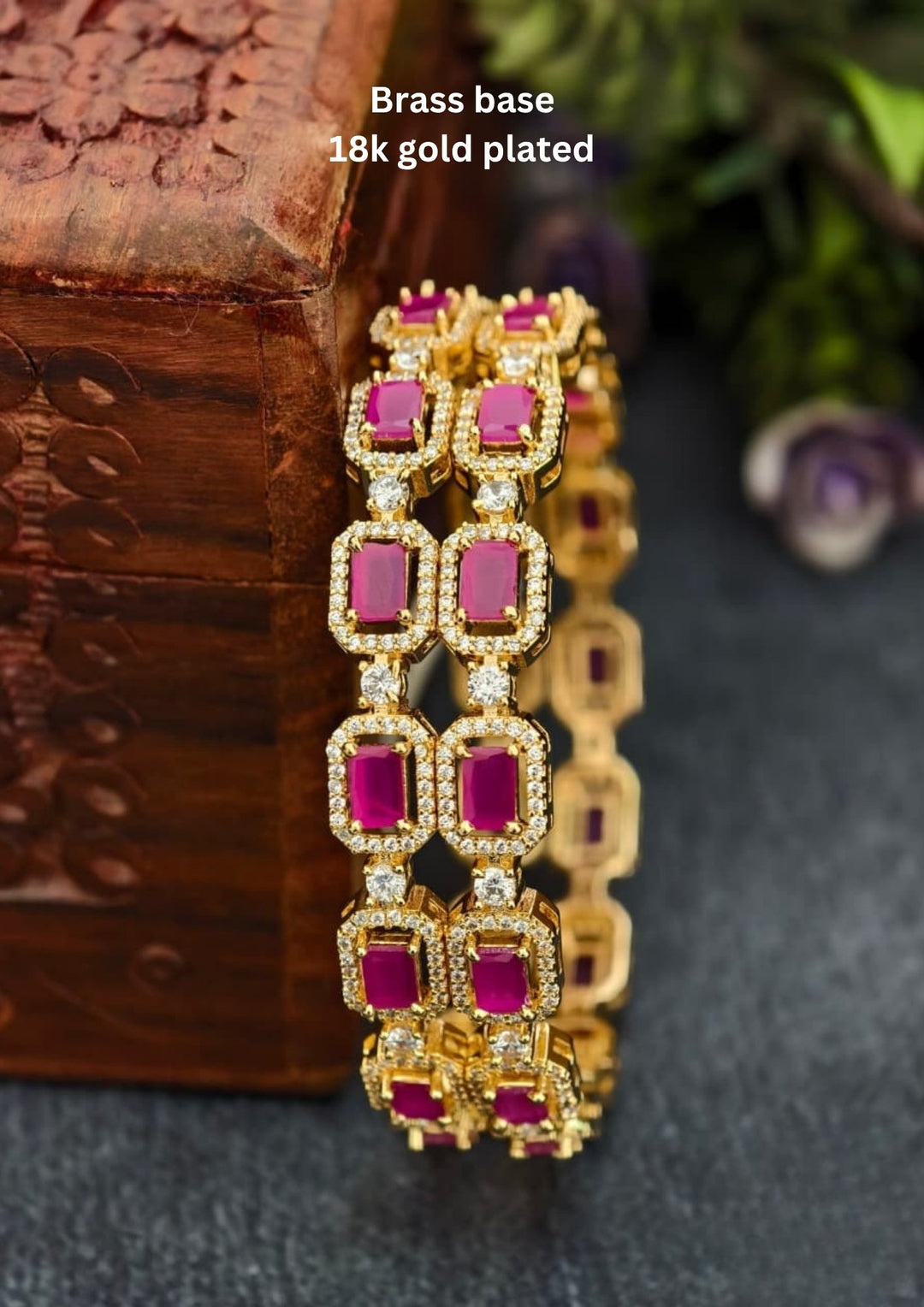 Kundan Bangles (set of 2) s140011