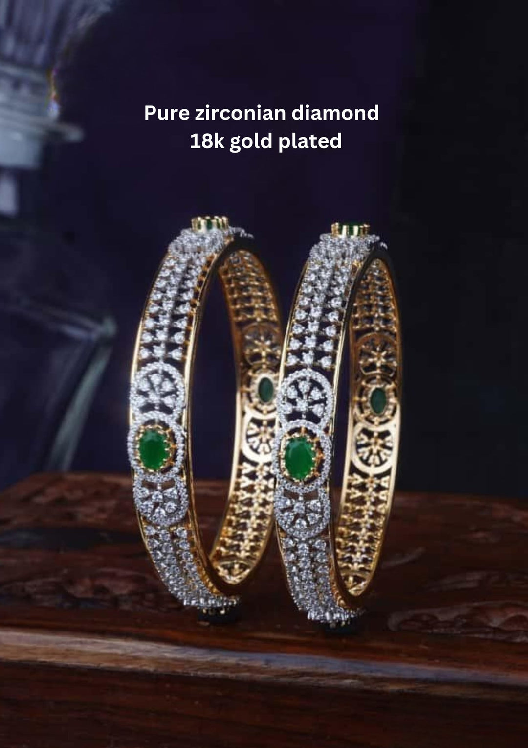 Pure Zirconian Diamond Bangles (set of 2) c1011020