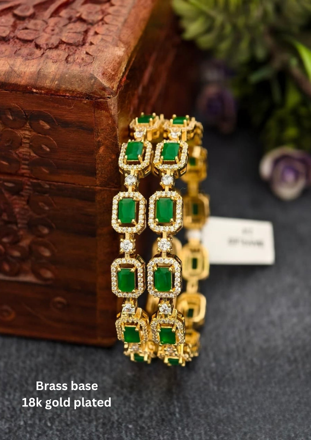 Kundan Bangles (set of 2) s140011