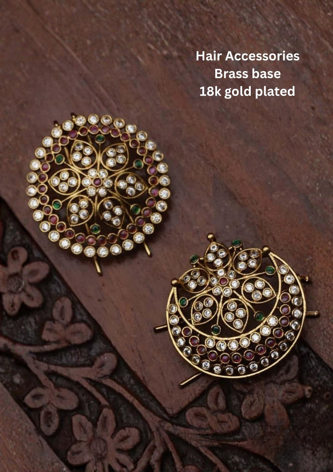 Kundan Sun Moon Hair Accessories c105520