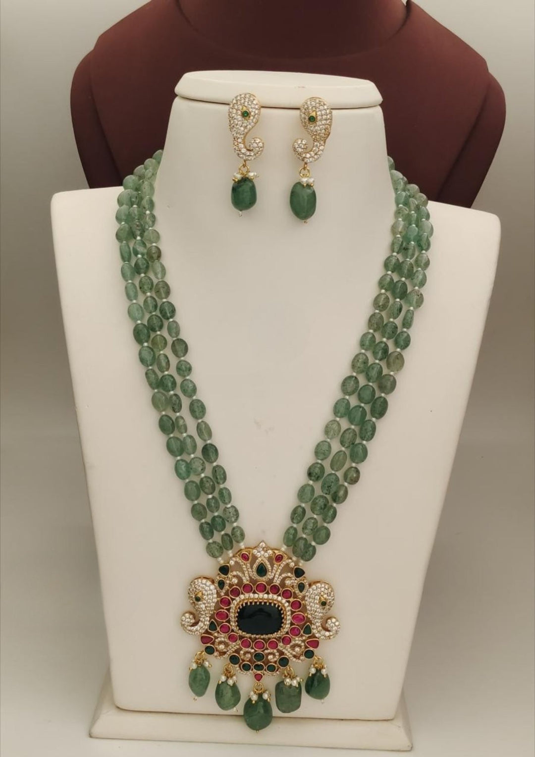 Kundan Necklace with Earrings s 460024