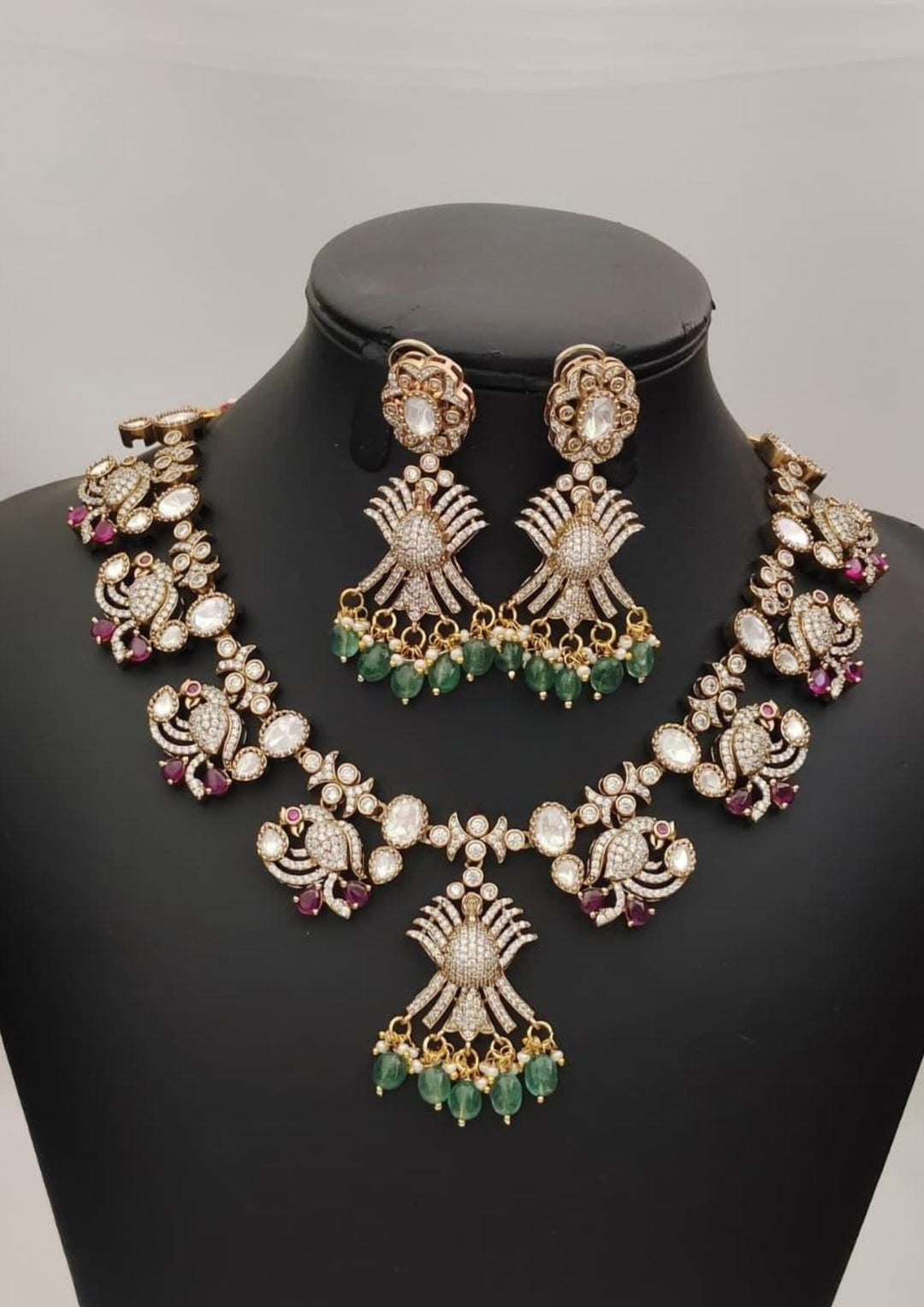 Pure Zirconian Diamond Necklace with Earrings s390053