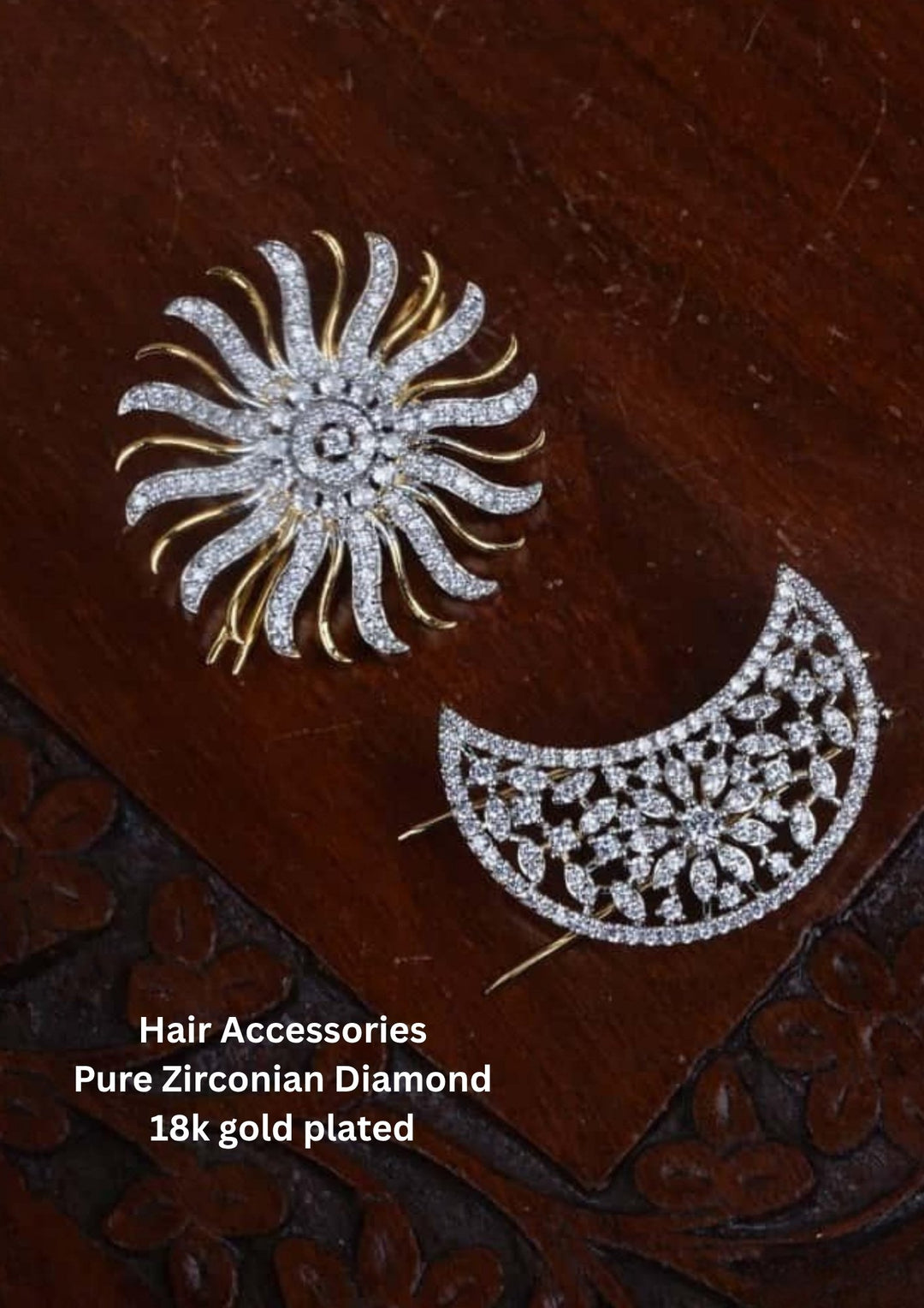 Pure Zirconian Diamond Sun Moon Hair Accessories c105520