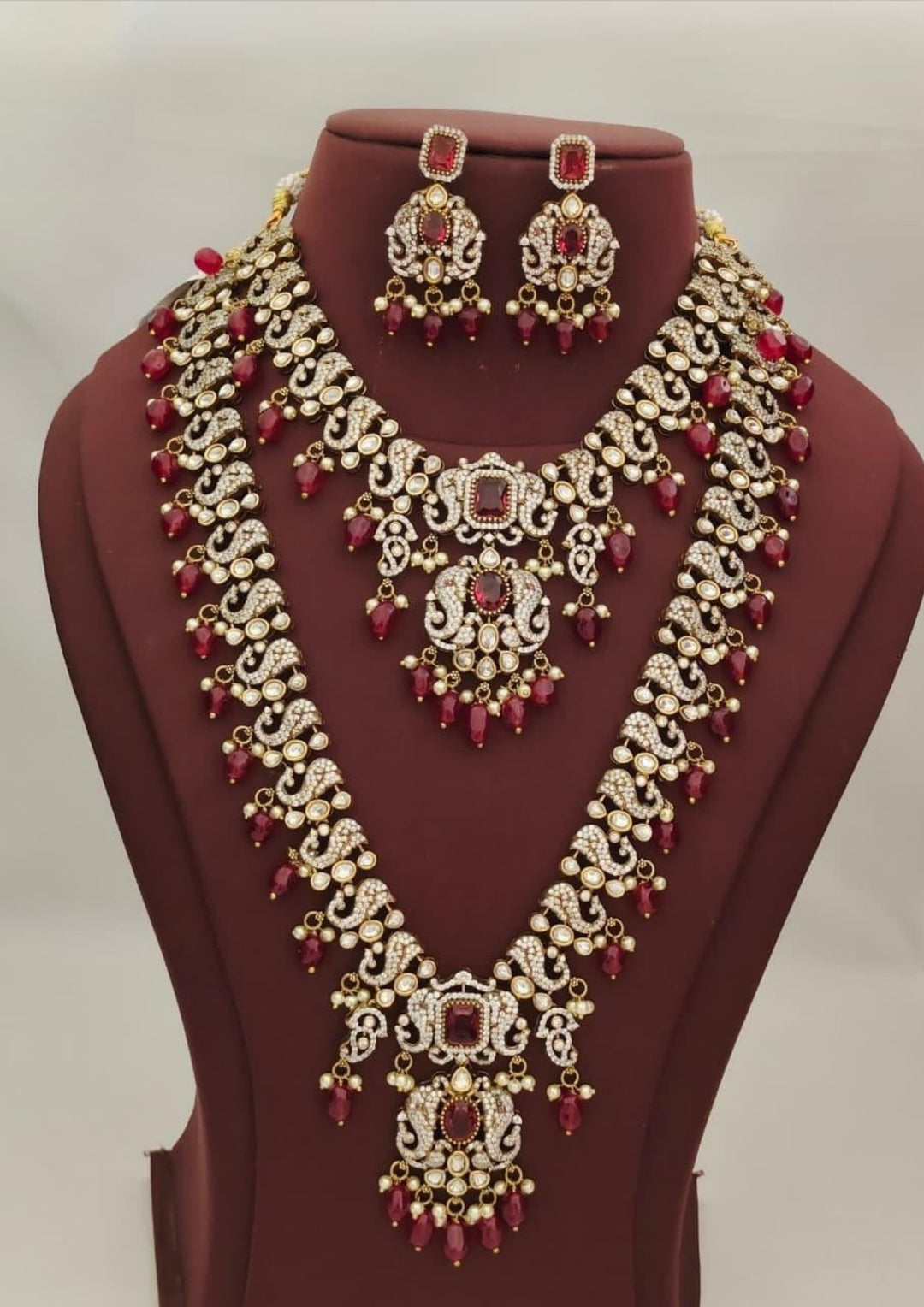 Pure Zirconian Diamond Necklace With Earrings s680046