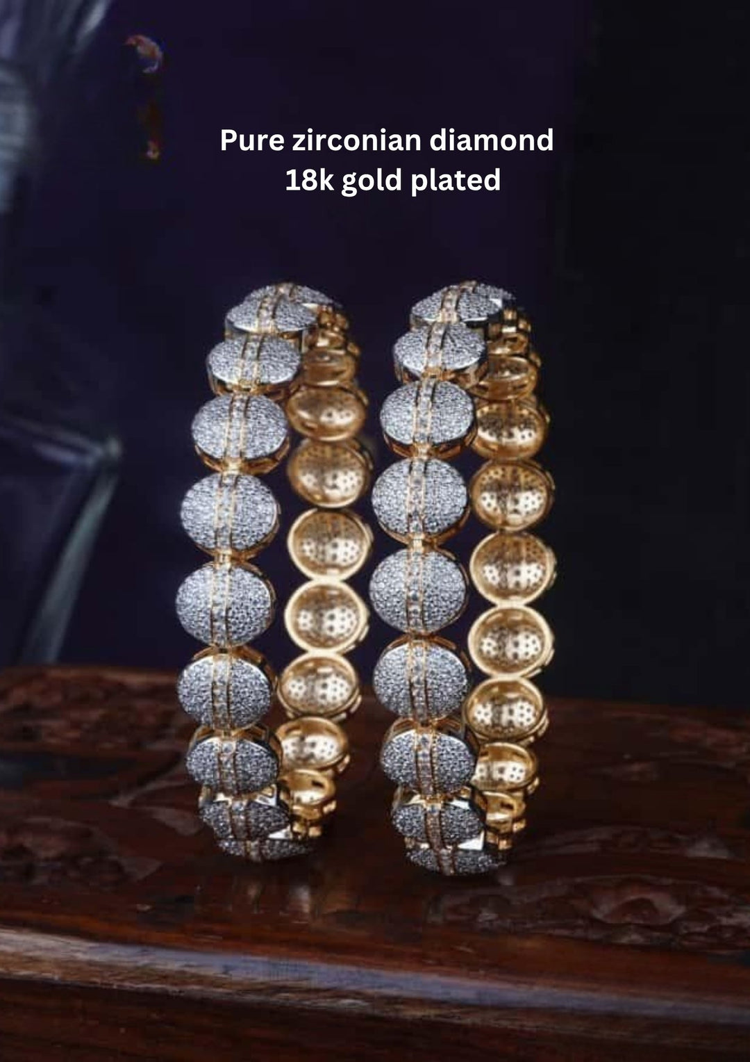 Pure Zirconian Diamond Bangles (set of 2) c1015020