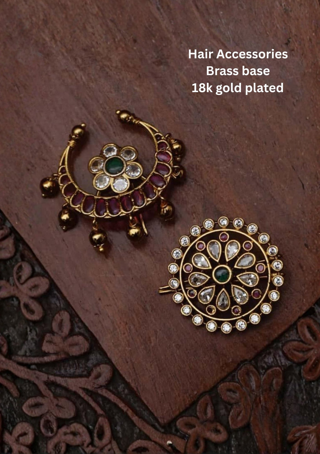 Kundan Sun Moon Hair Accessories c105020