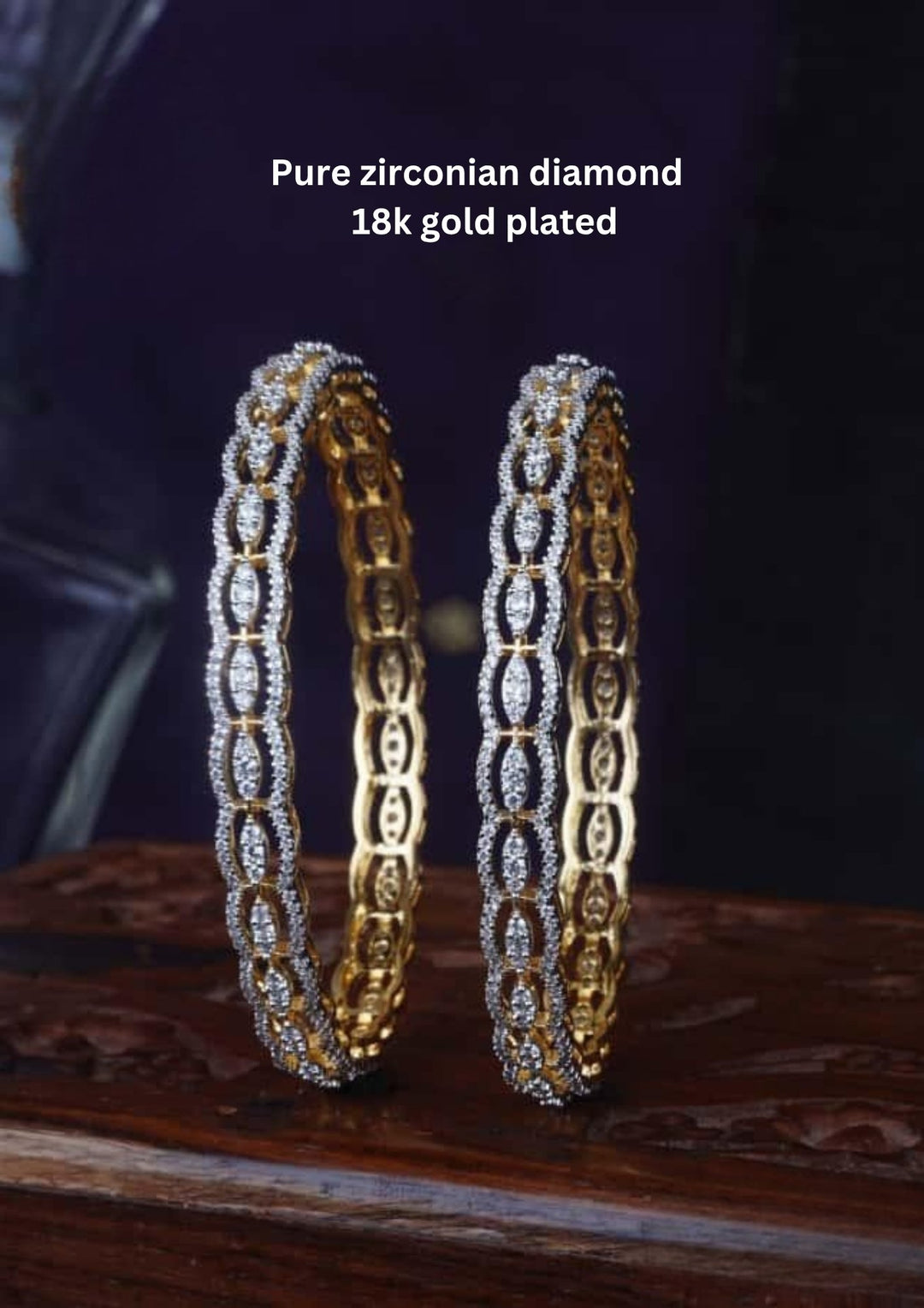 Pure Zirconian Diamond Bangles (set of 2) c109020