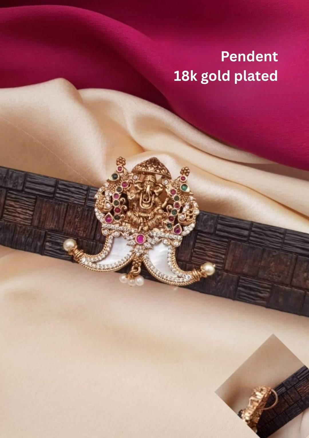 Kundan Temple Pendant g10520