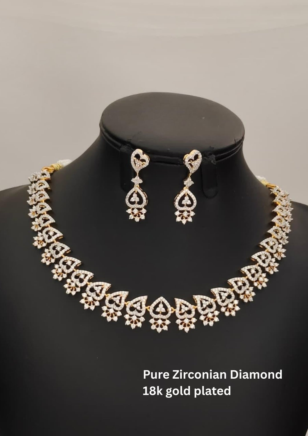Pure Zirconian Diamond Necklace with Earrings s180041