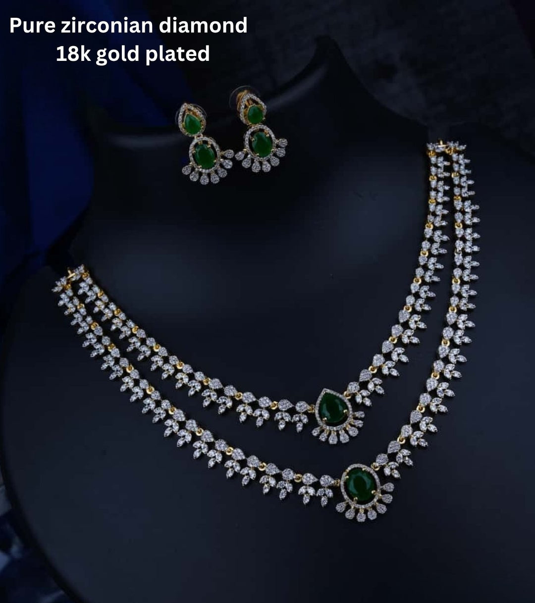 Pure Zirconian Diamond Necklace With Earrings c1015020
