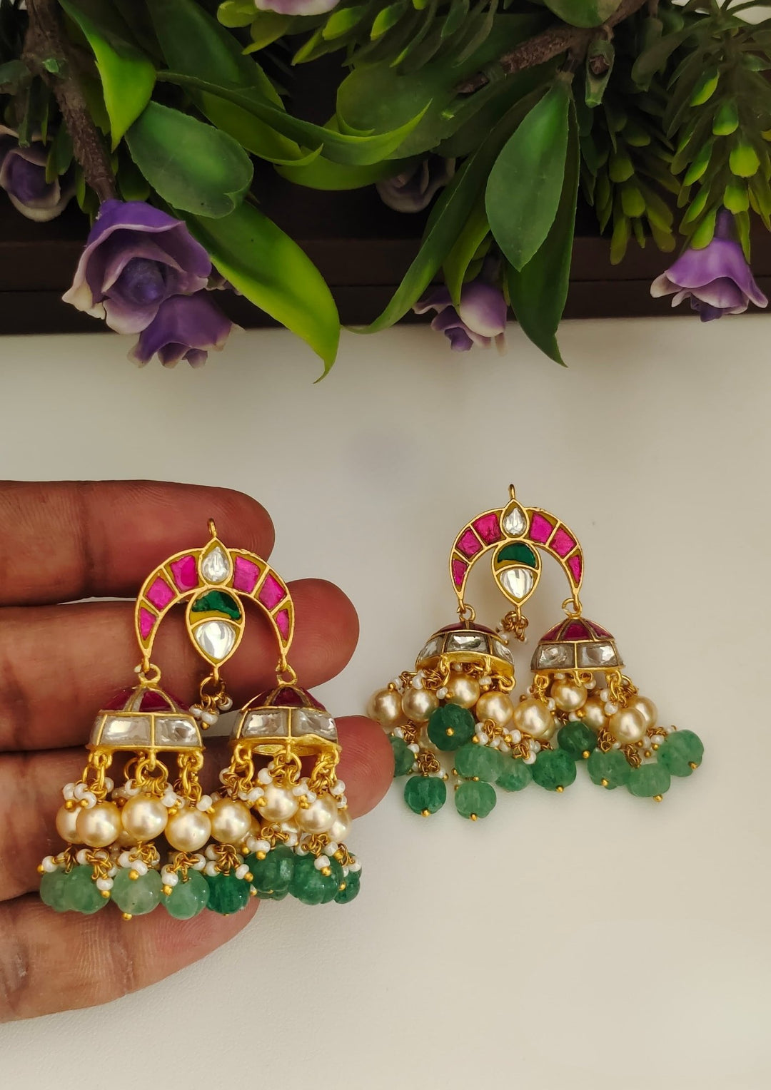 Jadau Kundan Screwback  Earrings s290052