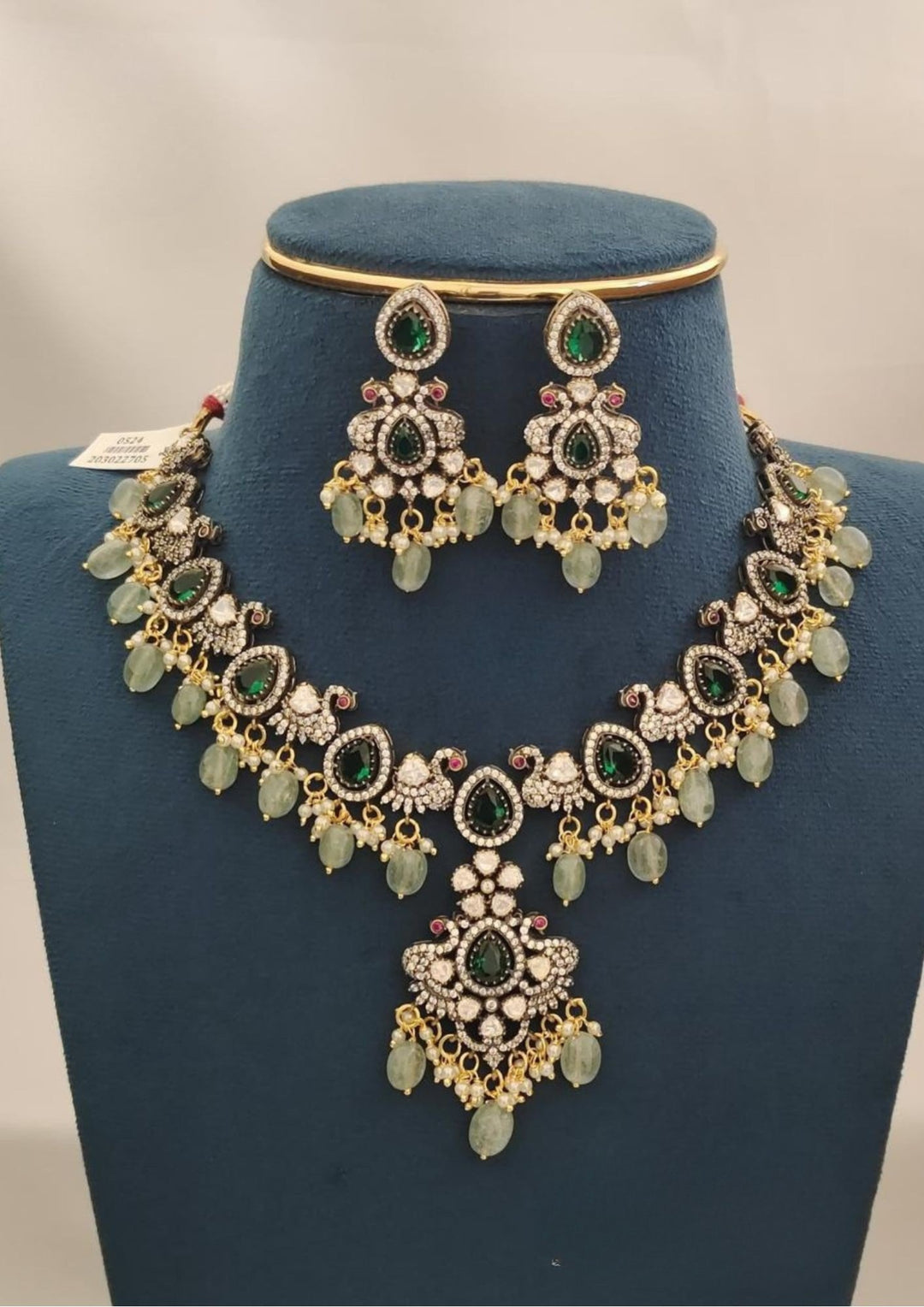 Kundan Necklace With Earrings s300062